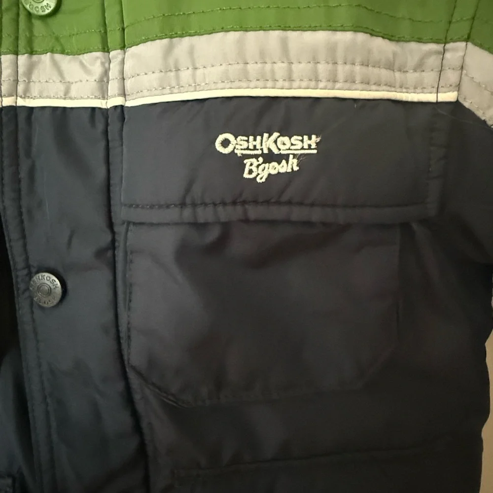 OshKosh B'gosh Kids Green and Navy Puffer Jacket